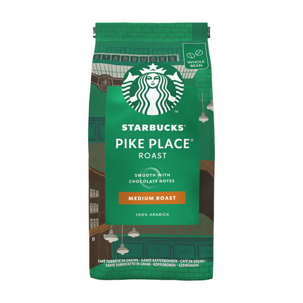 星巴克starbucks咖啡豆pikeplace进口咖啡豆200g